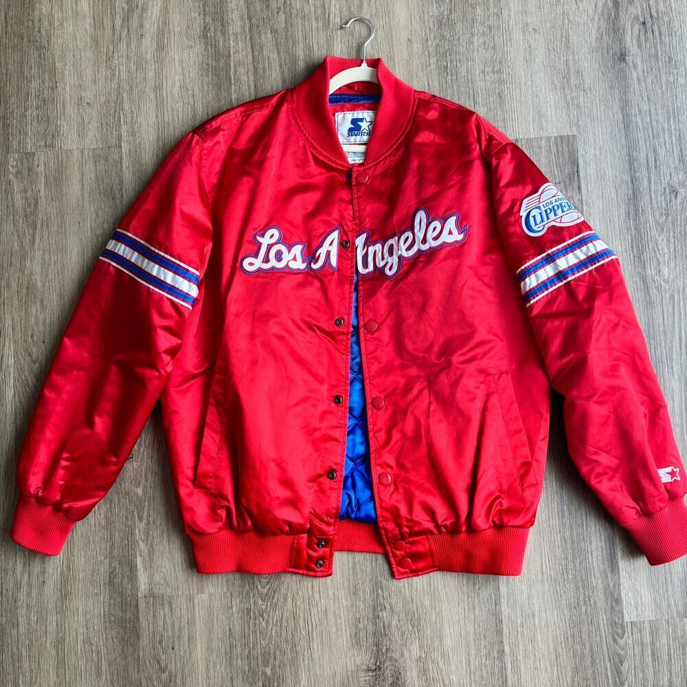 Los Angeles Clippers NBA Starter Jacket Varsity Satin Men's XL​​